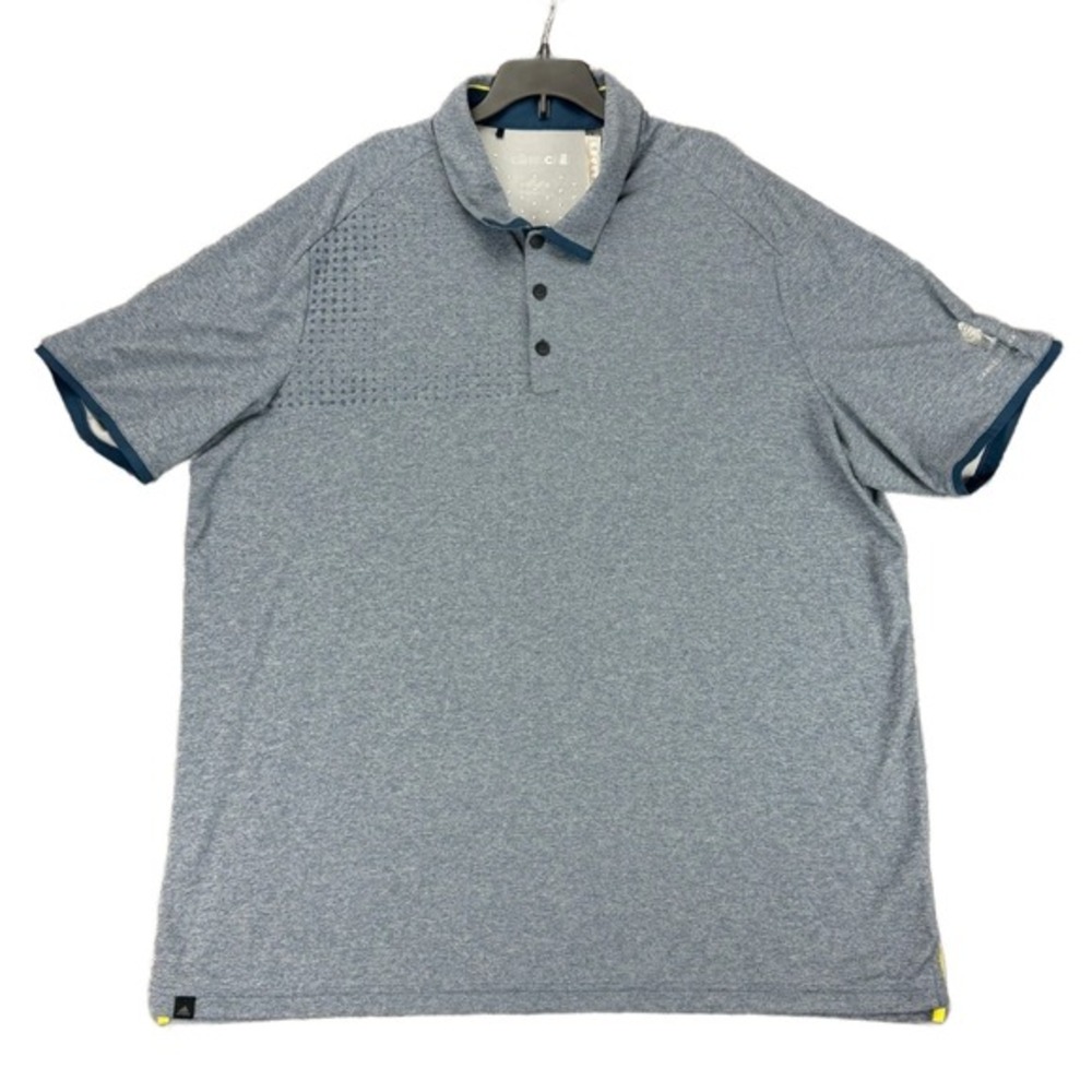 Adidas Men's 2XL Blue‎ Golf Sport Polo Shirt Summer Athletic Company Embroidered